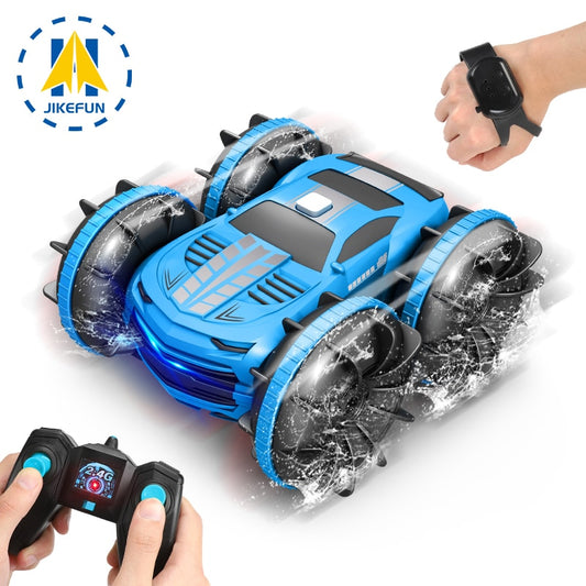 2in1 RC Car 2.4GHz Remote Control Boat Waterproof Radio Controlled Stunt Car 4WD Vehicle All Terrain Beach Pool Toys
